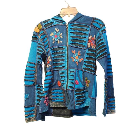 Rising International Boho Floral Hoodie - Damaged Zipper - Picture 1 of 6